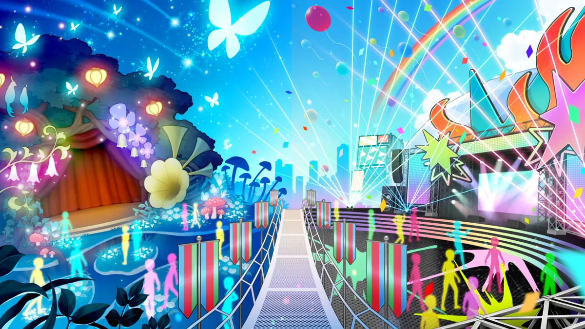 バーチャルダイスパーティー2026の会場ワールドのコンセプトアート